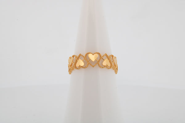 Eternity Heart 21k Gold Ring