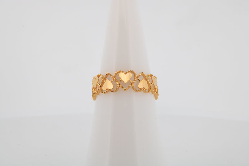 Eternity Heart 21k Gold Ring