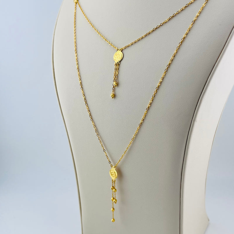 Throw over Lira Gold Necklace