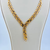 Gold Leaf Necklace Set