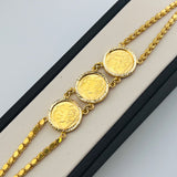 Gold Coin Lara Style Necklace Set