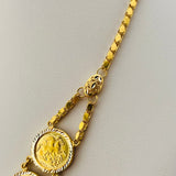 Gold Coin Lara Style Necklace Set