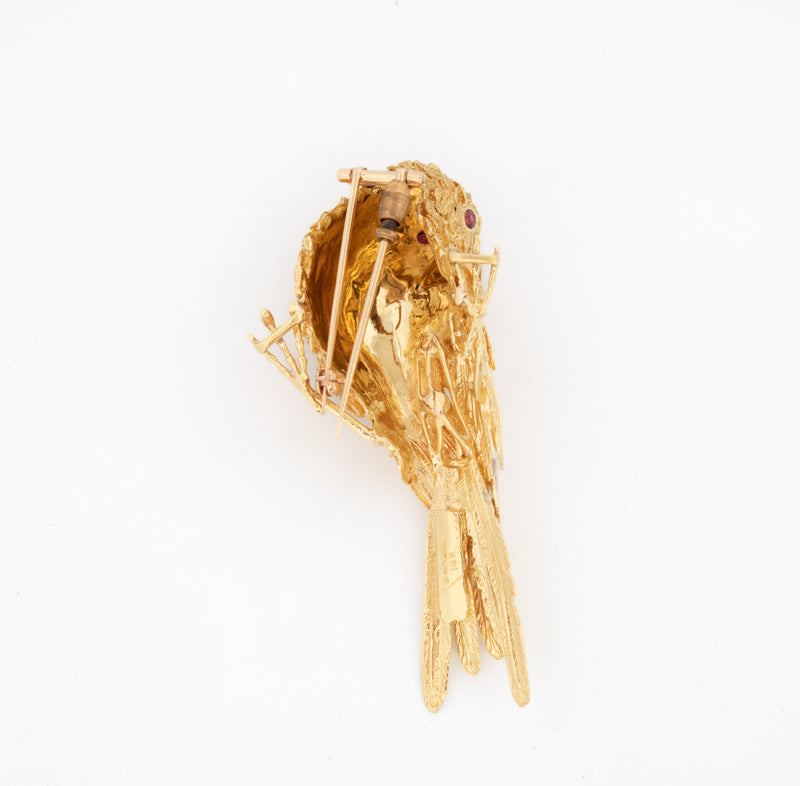 Gold Bird Brooch