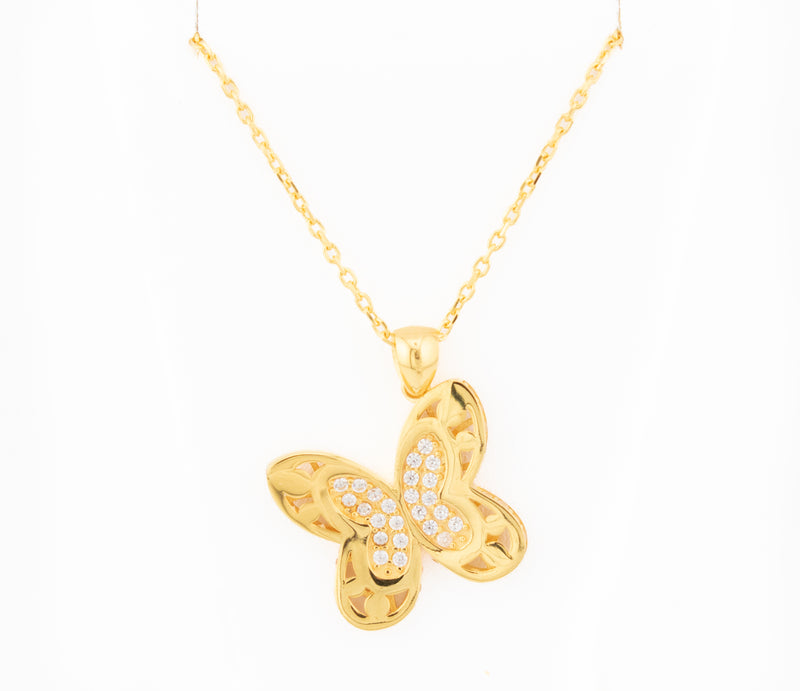 21k Butterfly Dubai Gold Necklace