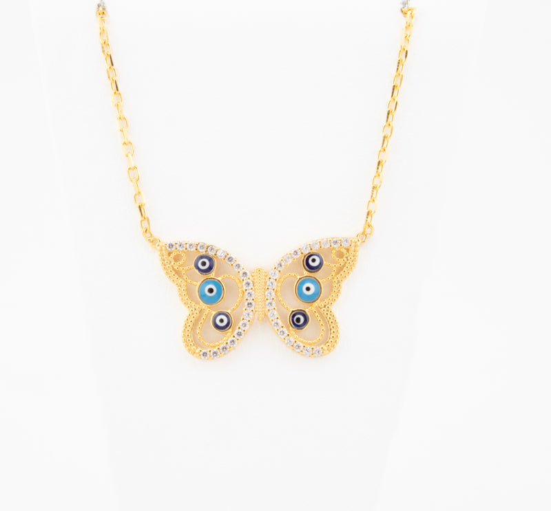 21k Butterfly Dubai Gold Necklace