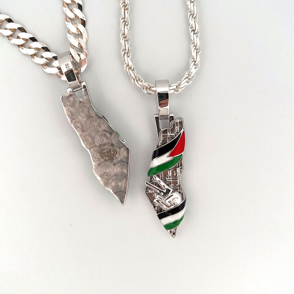 Palestine Flag / Map Pendant