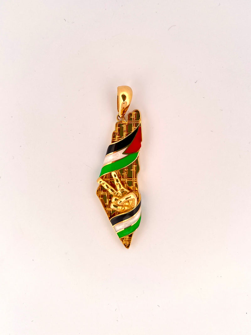 Palestine Map / Flag Pendant