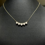 5 HEART DIAMOND NECKLACE