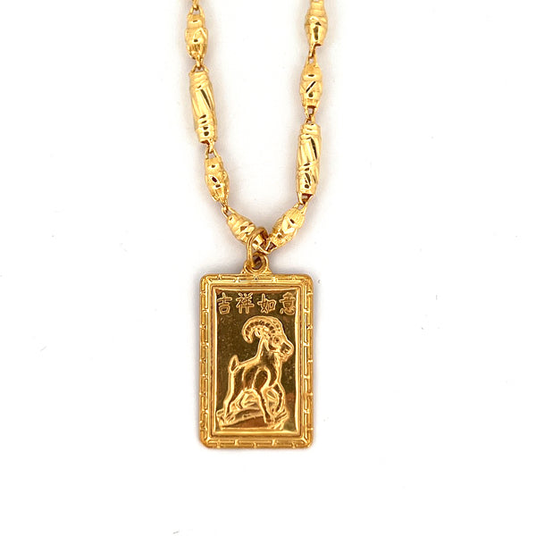 24KT TRADITIONAL GOAT PENDANT