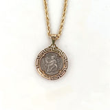 ALEXANDER THE GREAT 14KT GOLD COIN PENDANT