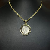 ALEXANDER THE GREAT 14KT GOLD COIN PENDANT