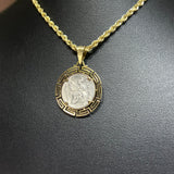 ALEXANDER THE GREAT 14KT GOLD COIN PENDANT