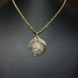 ALEXANDER THE GREAT 14KT GOLD COIN PENDANT