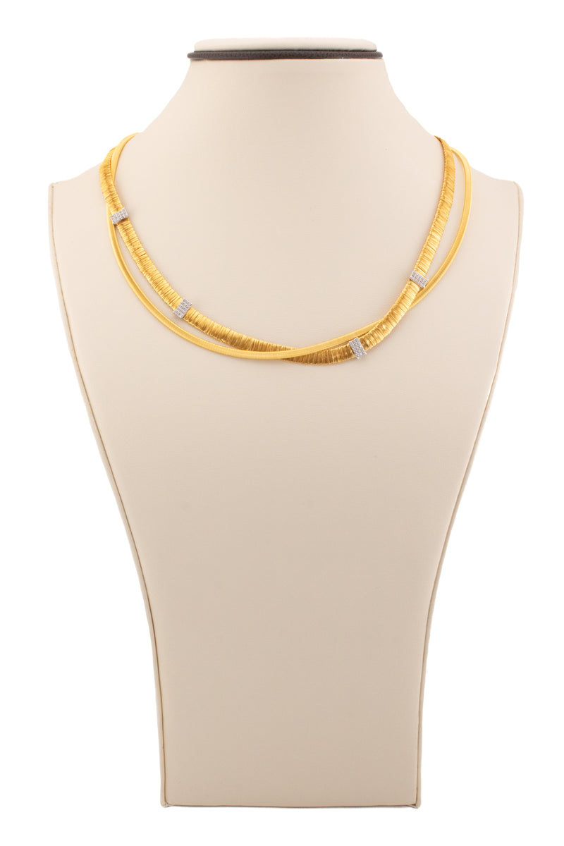 Woven Gold Necklace Set