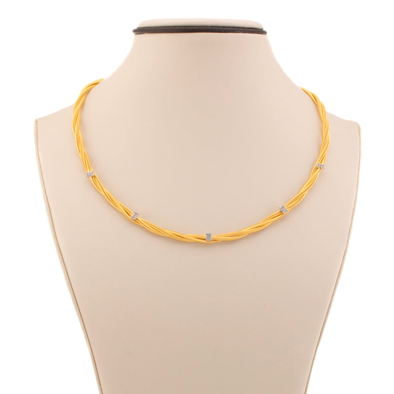 Woven Gold Necklace Set