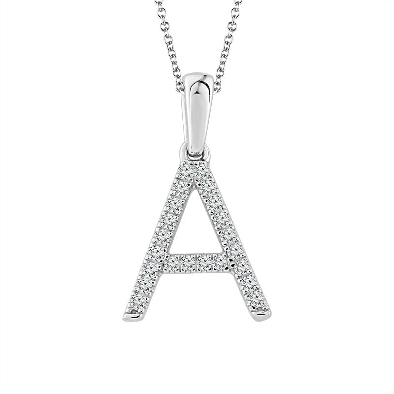 Diamond "A" Initial Pendant